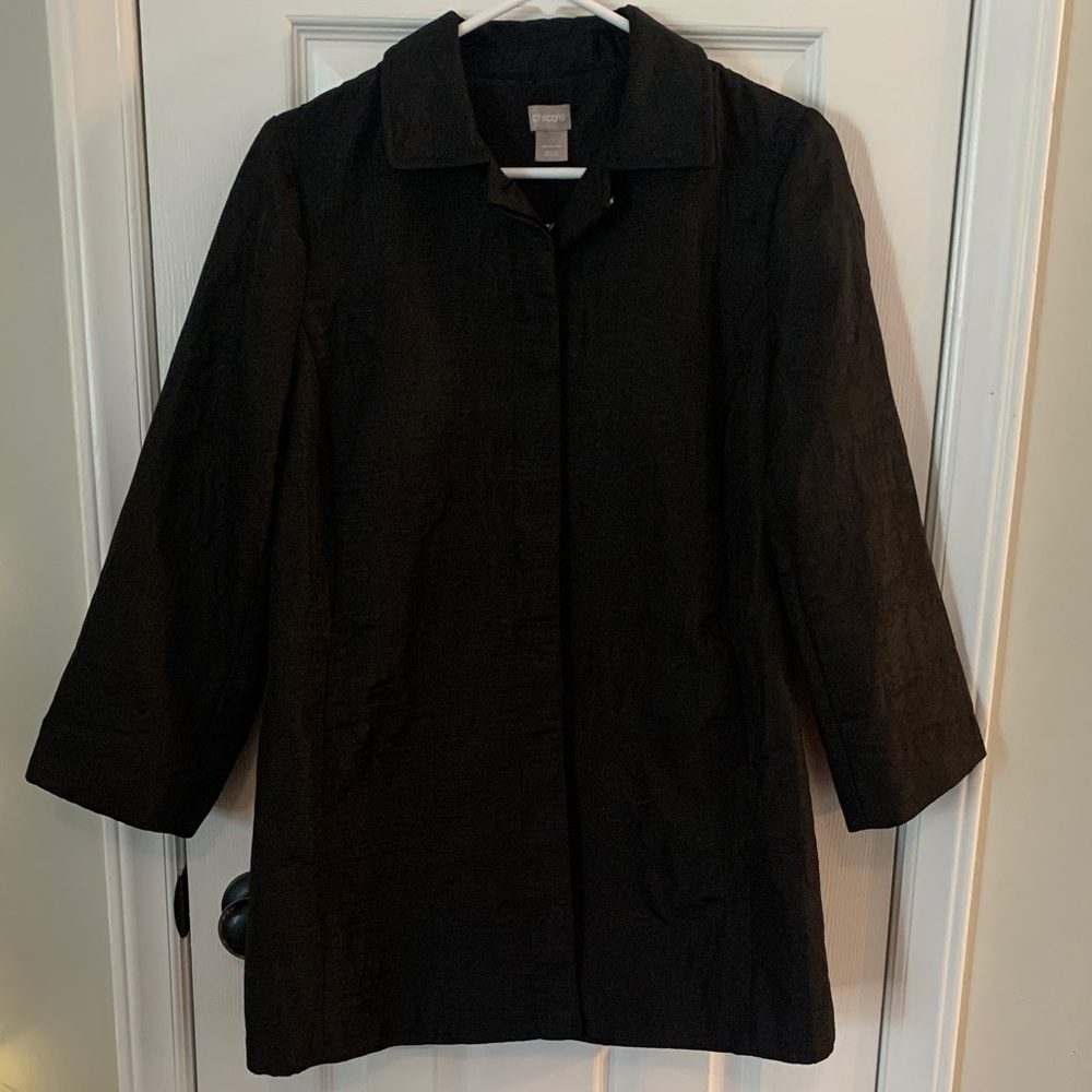 Women’s Chico’s Black /Blazer Jacket Sz. 0 U.S. 4/6